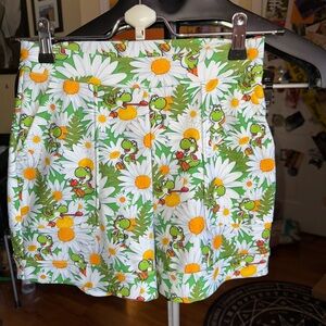 Blackmilk Green Floral Character Shorts